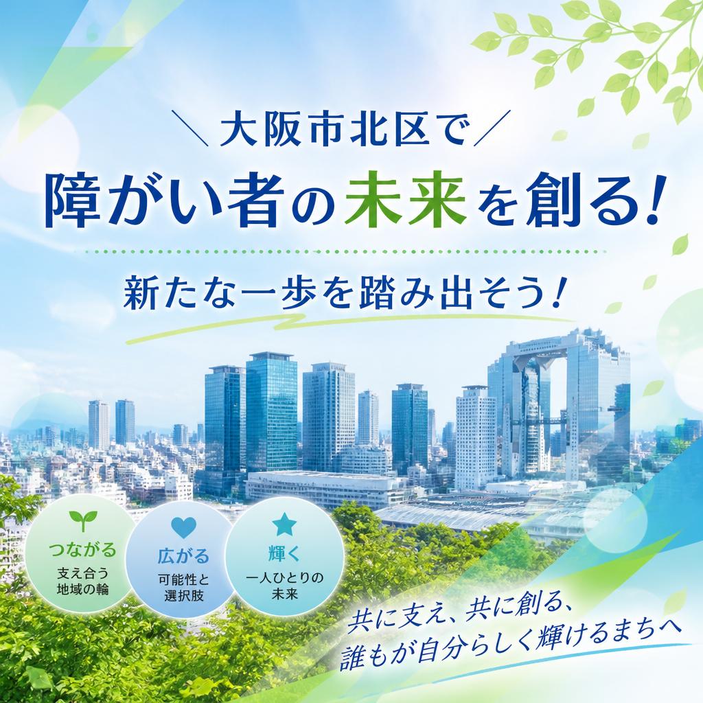 大阪市北区で障がい者の未来を創る！新たな一歩を踏み出そう！