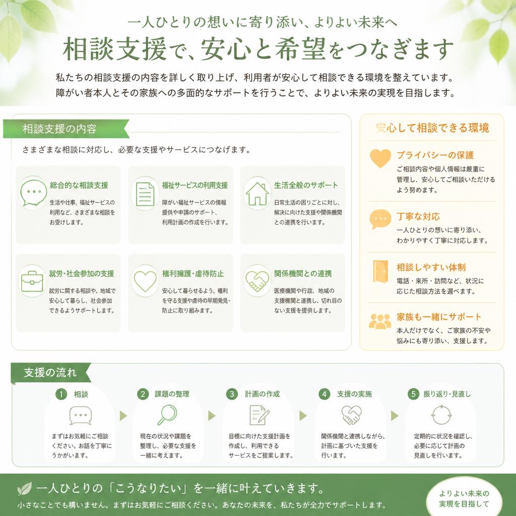 幅広い相談支援の特徴