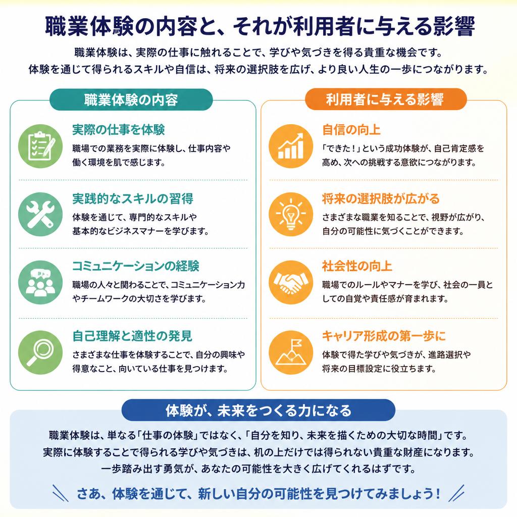 職業体験を通じた実践的なスキル習得